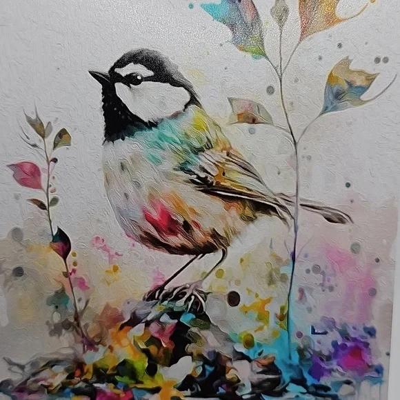 4x6 Chickadee Watercolor Illustration Art Oil‎ Painting Print - Picture 8 of 9
